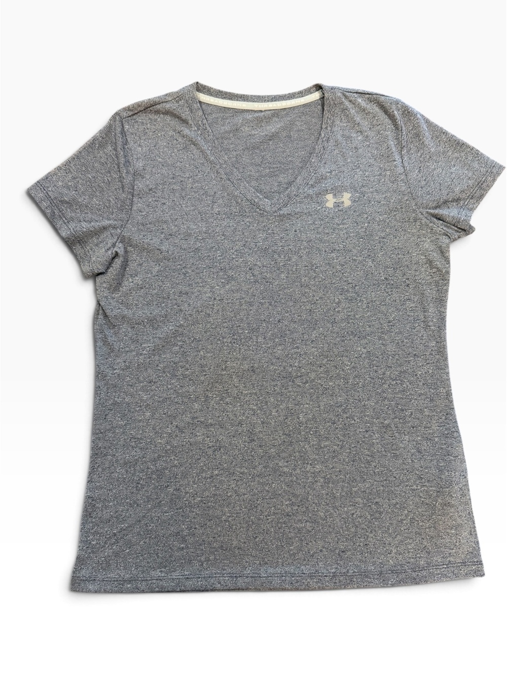 Under Armour Women's Medium Gray HeatGear Loose Fit V-Neck T-Shirt